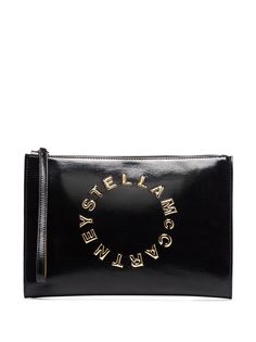 Stella McCartney клатч из искусственной кожи с логотипом