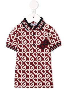 Dolce & Gabbana Kids рубашка-поло с логотипом DG