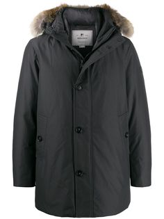 Woolrich пальто с капюшоном и искусственным мехом