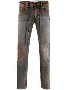 Off-White rust-effect skinny jeans