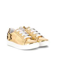Little Marc Jacobs Girls Gold Daisy Trainers