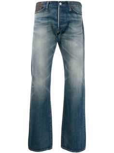 Junya Watanabe MAN джинсы прямого кроя с нашивками
