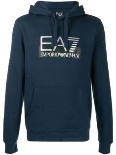 Ea7 Emporio Armani худи узкого кроя с логотипом