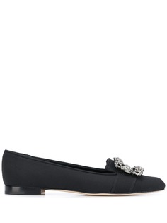 Manolo Blahnik балетки с кристаллами
