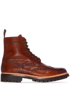 Grenson ботинки Fred с брогированием