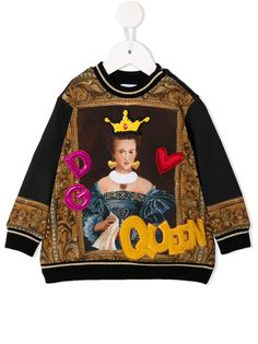 Dolce & Gabbana Kids толстовка оверсайз с аппликацией