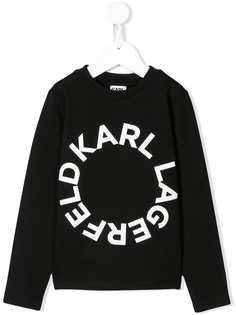 Karl Lagerfeld Kids футболка с принтом логотипа