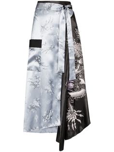 Rave Review Lili wrap-around embroidered midi skirt