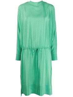 Plan C polka dot drawstring dress