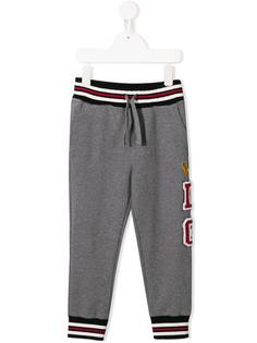 Dolce & Gabbana Kids спортивные брюки с нашивкой DG