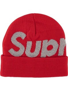 Supreme шапка бини с логотипом