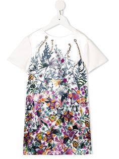 Roberto Cavalli Junior платье с короткими рукавами и принтом
