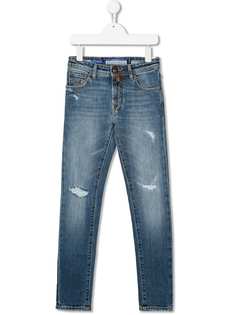 Jacob Cohen Junior джинсы скинни с эффектом потертости