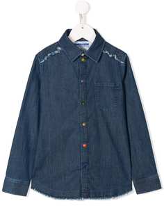 Jacob Cohen Junior джинсовая рубашка с бахромой
