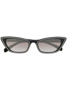 Miu Miu Eyewear солнцезащитные очки в оправе кошачий глаз с кристаллами