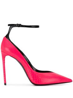 Saint Laurent туфли-лодочки Zoe с тиснением под кожу змеи