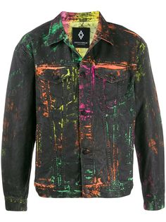 Marcelo Burlon County of Milan джинсовая куртка с эффектом разбрызганной краски