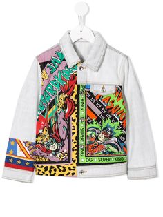 Dolce & Gabbana Kids джинсовая куртка с принтом