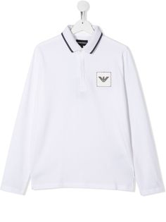 Emporio Armani Kids рубашка-поло с нашивкой-логотипом