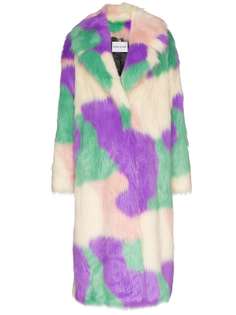 STAND STUDIO Clara faux fur camouflage coat