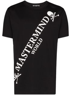 Mastermind Japan Slanted logo print T-shirt