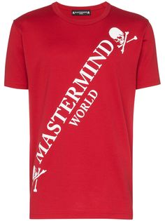 Mastermind Japan Slanted logo print T-shirt