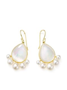 IPPOLITA Medium Pear Earring with Graduated Bead Bottom in 18K Gold