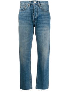 RE/DONE зауженные джинсы с необработанными краями