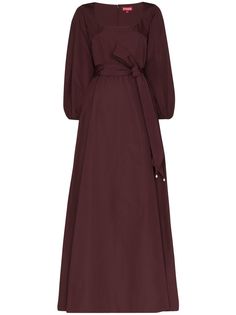 STAUD платье макси с U-образным вырезом