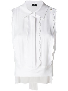 Elisabetta Franchi топ с зазубренной отделкой