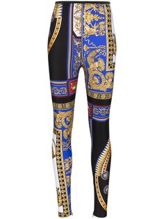 Versace леггинсы скинни с завышенной талией The Lovers