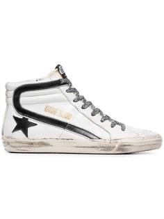 Golden Goose хайтопы Slide на шнуровке с леопардовым принтом