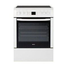 Электрические плиты Электрическая плита BEKO FFSM57312GWS, стеклокерамика, белый