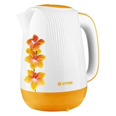 Чайник электрический VITEK VT-7060, 2200Вт, белый и оранжевый