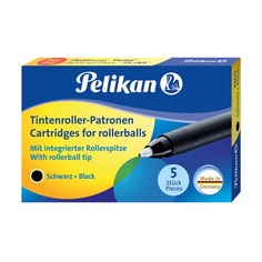 Картридж роллер Pelikan KM/5 (PL946483) черный чернила для ручек роллеров Twist (5шт) Пеликан