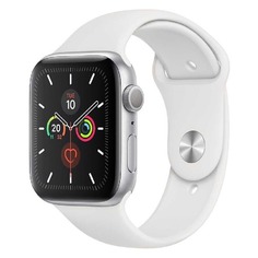 Смарт-часы APPLE Watch Series 5 44мм, серебристый / белый [mwvd2^/a]