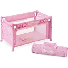 Манеж-кроватка для кукол Мария розовая DeCuevas