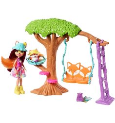 Игровой набор Enchantimals Качели Фелисити Лис 15 см