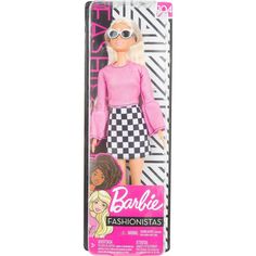 Кукла Barbie Игра с модой Клетчатая юбка розовая кофта