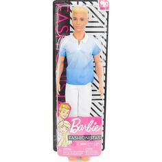 Кукла Barbie Игра с модой Белые штаны голубая рубашка