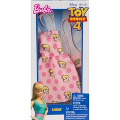 Одежда Barbie Коллаборации Розовое платье с лицами