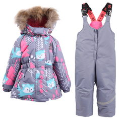 Комплект куртка/полукомбинезон StellaS Kids Foxes, цвет: серый