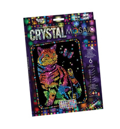 Набор для творчества Данко-Тойс Crystal Mosaic Кот с бабочкой Danko Toys