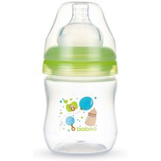 Бутылочка Baboo с широкой силиконовой соской Baby Shower полипропилен, 130 мл