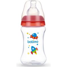 Бутылочка Baboo с узкой силиконовой соской Space полипропилен, 150 мл