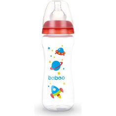 Бутылочка Baboo с узкой силиконовой соской Space полипропилен, 240 мл