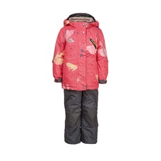 Комплект куртка/полукомбинезон Oldos, цвет: розовый/серый