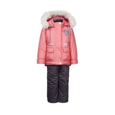 Комплект куртка/полукомбинезон Oldos, цвет: розовый/серый