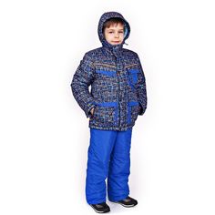 Комплект куртка/полукомбинезон Ursindo, цвет: синий/оранжевый