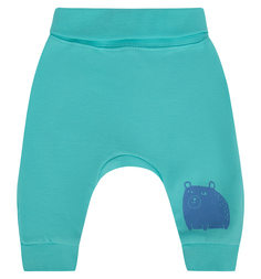 Брюки Crockid Зимние звери, цвет: бирюзовый/голубой